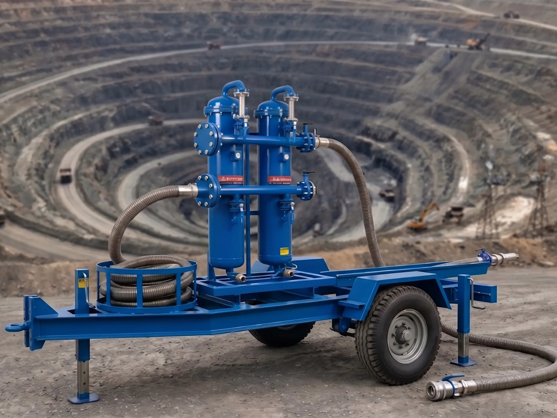 JY-DX5 compact diesel purification unit deployed at a West Africa enterprise branch