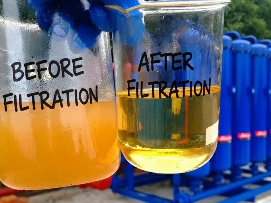 JY-DL60 large-flow circulation filtration at a diesel storage facility in Hubei