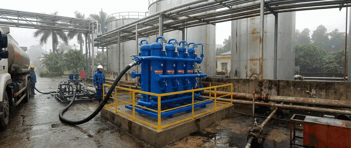 Marine port fuel storage and shore-to-vessel bunkering facility